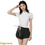 ラッシュガード 水着 レディース 上下2点set ショートパンツ 半袖 タンキニ ビーチウェア スイムウェア 日焼止め スポーティー水着