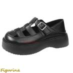 ショッピンググラディエーター グラディエーター サンダル 厚底 レディース クローズトゥ バックル付き ローマ風 PUレザー 春夏秋 透かし彫り パンプス 編み上げ