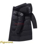 ダウンコート メンズ ロング丈 ダウンジャケット 冬 レディース ベンチコート グラデーション 厚手 フード付き 防風 防寒着 保温性