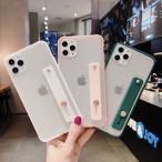 iphone13 ケース ベルト 半透明 バンド 韓国 クリア スライドベルト スマホリング かわいい  シンプル 大人 女子 グリップ   12 11 ホルダー se3 se2 8 7