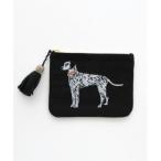 ショッピングダルメシアン 東京かんかん ダルメシアン刺繍ポーチ M26-1957BK