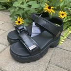 在庫限り outlet / 処分特価品 WSS23102001 Disruptor Wedge Sandal Lux × atmos pink BLACK/DARK SILVER【レディース メンズ FILA フィラ 厚底 サンダル】