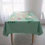 テーブルクロス 撥水 子ども部屋 かわいい コーギー柄 テーブルマット マルチクロス 正方形 140x140cm ポリエステル 汚れ防止 布