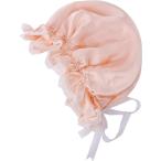 ナイトキャップ シルクナイトキャップ シルクナイトキャップ 天然シルク レースリボン付き 調整可能