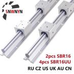  linear направляющие гид sbr16,d16 300 400 500 600 1000 1200 1500mm, совершенно скользящий поддержка 4 шт sbr16uu,cnc для linear подшипник блок 