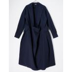 ショッピングGARCONS COMME des GARCONSコムデギャルソン 特殊加工ポリ縮絨 バックプリーツ オーバーワンピース[LOPA79658]