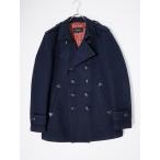 ショッピングBURBERRY BURBERRY BLACK LABELバーバリー ブラックレーベル 裏地チェックキルティング ホースマーク刻印ボタン ミリタリーナポレオンPコート[MCTA80145]