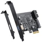 BEYIMEI PCI-E 1X to USB 3.2 Gen1 5Gbps 2ポー