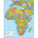 Swiftmaps アフリカの壁地図 地政学版 (18x22 ラミネート加工)