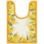 センコー S.D.S ミモザ ロング トイレマット 約95×65cm イエロー 花柄 抗菌 防臭 日本製 31866
