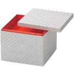 J-kitchens 重箱 3段 6.5寸 和 紙 お重箱 ホワイトチェック 20.0cm x 20.0cm x 17.6cm 日本製