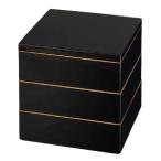 J-kitchens 重箱 日本製 3段 7寸 七福 黒 21.2cm x 21.2cm x 19.2cm