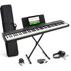 Alesis 電子ピアノ 88鍵盤 フルサイズ鍵盤 初心者向けピアノレッスン付属 ポータブル サステイン