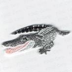 刺繍アイロンワッペン（ワニ）