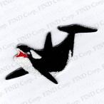 刺繍アイロンワッペン（シャチ）