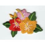 刺繍アイロンワッペン（ハイビスカス）
