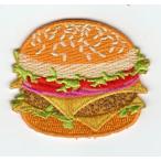 刺繍アイロンワッペン（ハンバーガー）