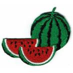ショッピングスイカ 刺繍アイロンワッペンフルーツ（すいか/スイカ）