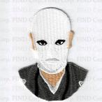 刺繍アイロンワッペン（白マスク男）