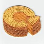 ショッピングバウムクーヘン 刺繍アイロンワッペン（バウムクーヘン）