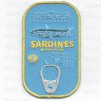 刺繍アイロンワッペン（オイルサーディン）