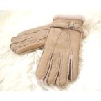 新作新色　ムートン手袋ハンドメイド 　暖かさ抜群ベルト付　 本革レディースムートングローブ