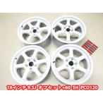 �݌ɂ��� 4�{�Z�b�g MID RACING R06 18�C���` 9.5J �I�t�Z�b�g+60 5�� PCD120 �z���C�g MID���[�V���O TE37 ���C�Y �V�r�b�N FK8 FL5