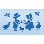  штраф Home. stencil сиденье Country девушка & Boy S размер fh-059s