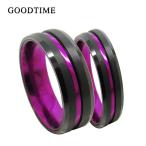 指輪 リング タングステン 紫 パープル レディース メンズ ファッション カーバイド カップル 婚約 結婚式 ウェディング バンド
