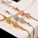 アンクレット ブレスレット 白 ホワイト ゴールド シルバー チェーン ラウンド ビーズ リング レディース ファッション ピュア 925