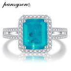 指輪 リング エメラルド シルバー ストーン レディース 100% 925 スターリング 8x10mm パライバ トルマリン