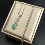 ネックレスクリスタルステンレスゴー...