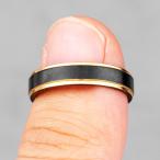 リング 指輪 シンプル ブラック 黒 ゴールド 描写 ステンレス トレンド チャーム バイカー