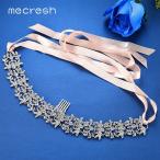 サッシュベルト クリスタル トップ ブライダル ヘッドバンド ハート おしゃれ 大人 シルバー カラー ラインストーン 結婚式