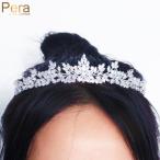  Tiara crystal свадебный Queen Stone Crown женский женщина высокий качество ma- Kiss cut CZba блокировка ..