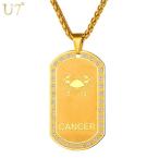 Yahoo! Yahoo!ショッピング(ヤフー ショッピング)ネックレス メンズ ドッグタグ タグ ゴールド ステンレス おしゃれ 大人 男性 星 スター座 サイン 犬 シンプル トレンド かわいい