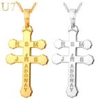 Yahoo! Yahoo!ショッピング(ヤフー ショッピング)ヨーロピアン クロス 十字架 ネックレス レディース 女性 メンズ 男性 ジュエリー ゴールド ペンダント ロレーヌ 二横斑 ロープ おしゃれ 大人 カラー & 639
