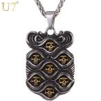 Yahoo! Yahoo!ショッピング(ヤフー ショッピング)ビンテージ ステンレス スカル ペンダント チェーン ネックレス トーン ロック パンク メンズ 男性 ジュエリー スケルトン 7 & 2 1119