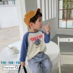 韓国子供服 子ども服 ロンT おしゃれ 夏 Tシャツ 安い キッズ 女の子 男の子 男女兼用 長袖 丸襟 トップス プリント  110 120 130