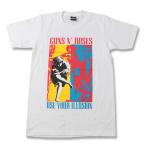 Tシャツ バンドTシャツ ロックTシャツ 半袖 (AG) ガンズアンドローゼズ GUNS N’ ROSES 1 WHT S/S 白