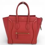 ショッピングセリーヌ セリーヌ ラゲージ マイクロショッパー レッドレザー ハンドバック Bランク ce5640cd