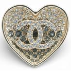 シャネル ココマーク ハート リング 指輪 ストラス Aランク ch9952tu