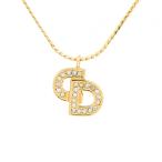 [ б/у ] Dior колье CD Logo Stone аксессуары A разряд di4812gh