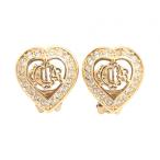 [ б/у ] Dior серьги CD Logo Stone Heart аксессуары A разряд di8811fg
