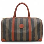 フェンディ ペカン ボストンバッグ ストライプ Aランク fe5617cc