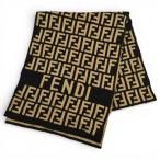 ショッピングフェンディ フェンディ ズッカ マフラー ブラック×ベージュ Bランク fe8510jk