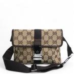 ★美品★グッチ GGキャンバス ボディバッグ ショルダーバッグベージュ×ブラウン