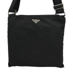 プラダ ロゴプレート ナイロン ショルダーバッグ ブラック Bランク pr1616gg