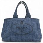 ショッピングプラダ プラダ カナパ デニム トートバッグ ハンドバッグ ブルー Bランク pr9931sm
