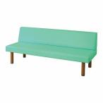 アズワン(AS ONE) ロビーベンチ(背付き・木目調) ライトグリーン 1600PG-L